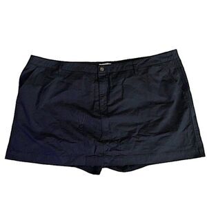 Woman Within Skorts New 34W Plus Size Black Denim Casual Office Activewear